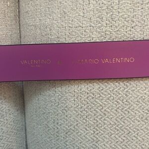 Mario Valentino Purple Belt with Gold Lettering